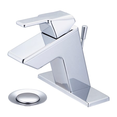 Olympia Faucets Single Handle Bathroom Faucet, Compression Hose, Centerset, Chrome L-6012-WD